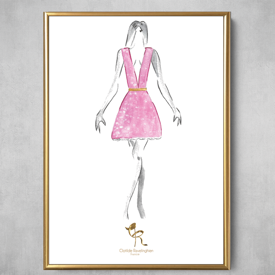 Illustration Murale Classi-Di Rose